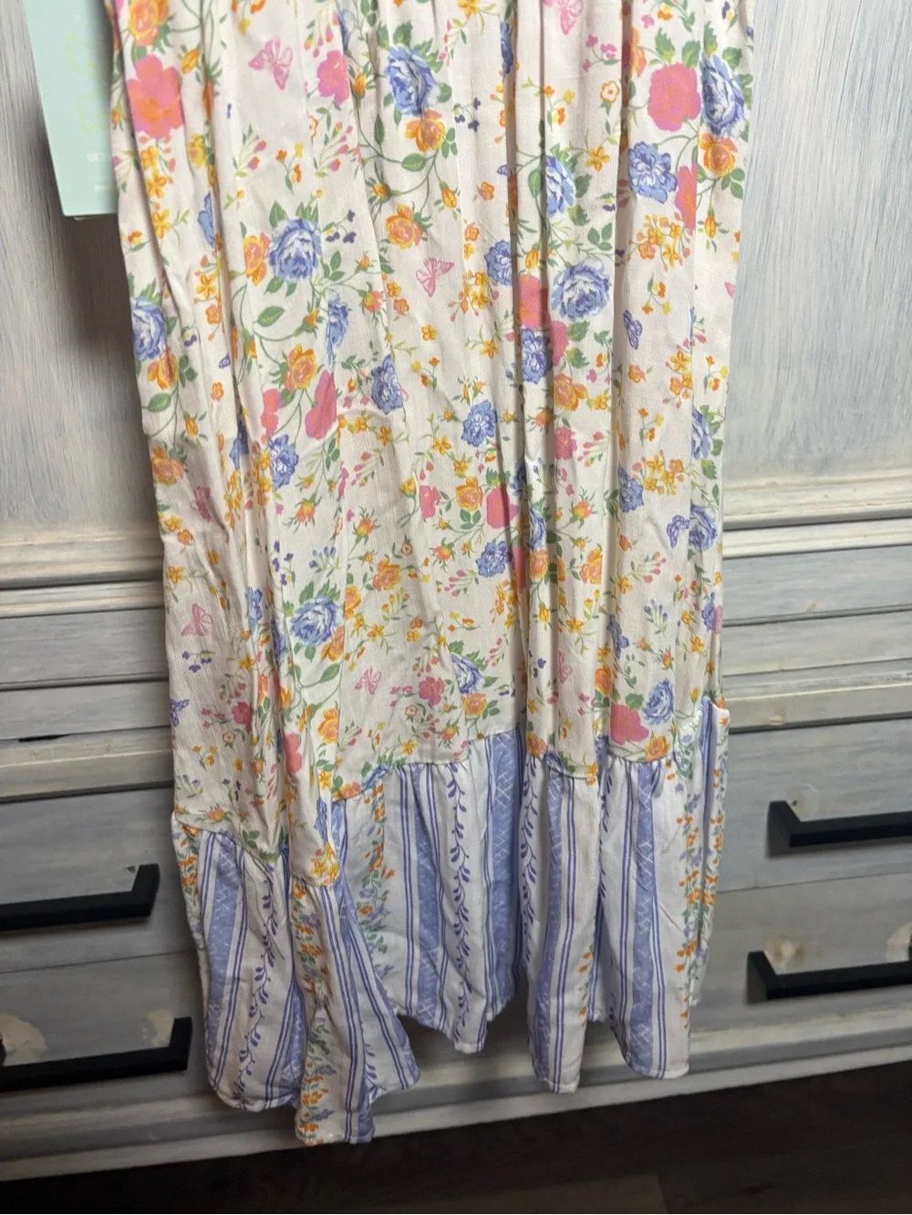 Maaji Peyton Girls Smocked Dress Ditsy Floral Cottagecore Beach Vacation